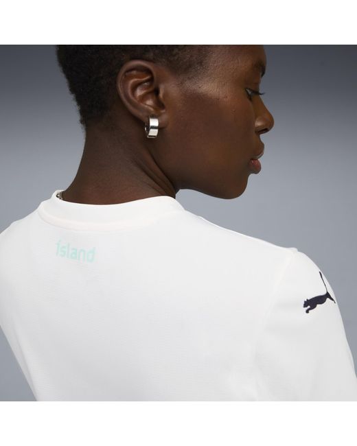 Maglia Gara Away Team Islanda 2025 Da Donna di PUMA in White