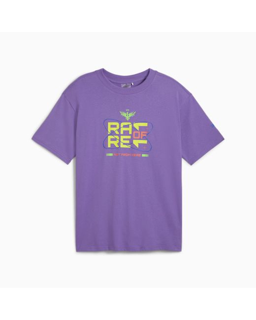 PUMA MELO SPARK Basketball-T-Shirt in Purple für Herren