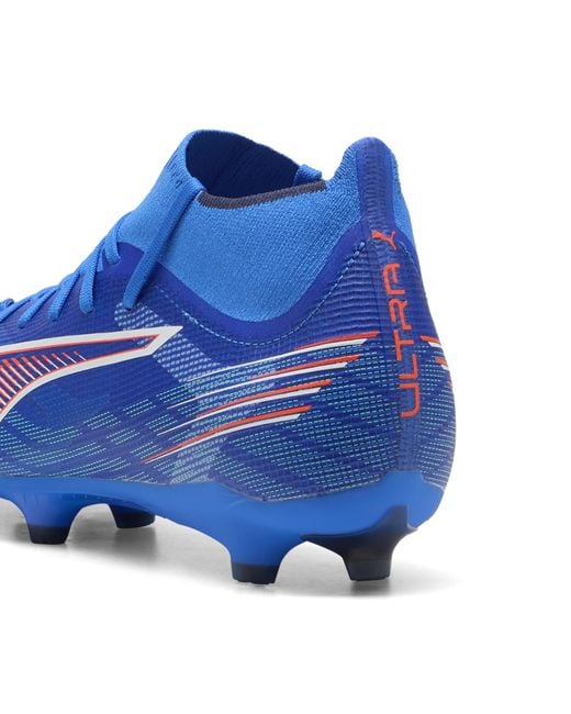 PUMA Blue Ultra 6 Match+ Fg/Ag Fußballschuhe Damen, Schuhe, Ultra/Weiß/Glowing Rot