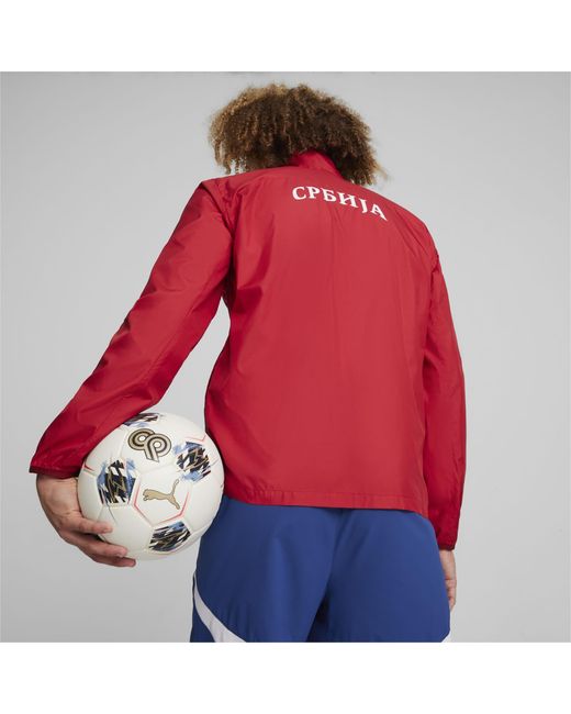 PUMA Red Serbia Pre-match Woven Football Jacket