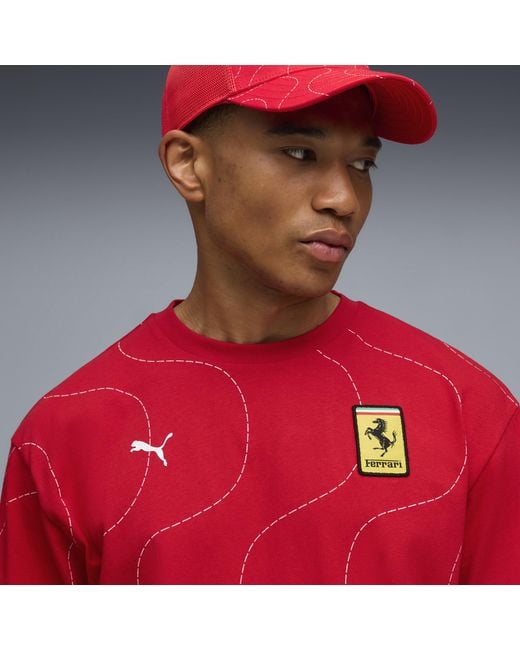 Camiseta Scuderia Ferrari Hp Monza Para Hombre, Motorsport, Rosso Corsa PUMA de hombre de color Red