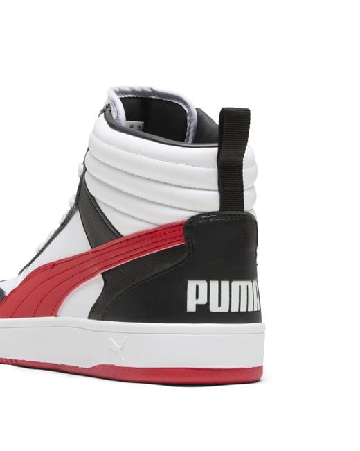 PUMA White Dribble Mid Top Sneakers for men