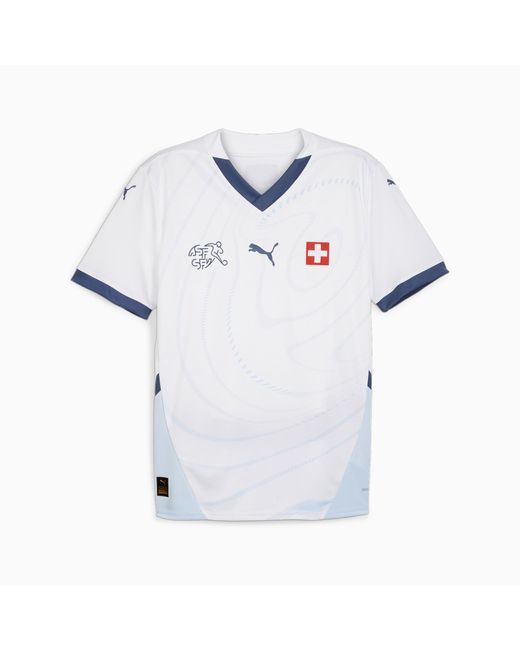 PUMA White Switzerland Football 2024 Away Jersey for men