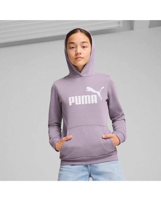 PUMA Purple Essentials Logo Hoodie Youth