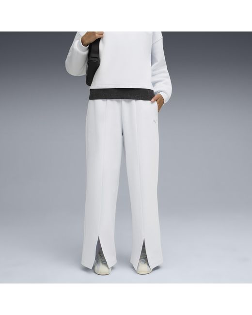 PUMA White Wardrobe Essentials Relaxed Hose Damen, Kleidung, Mist