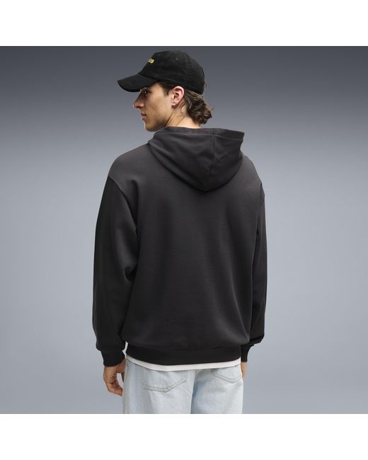 PUMA Black Borussia Dortmund Ftblculture Relaxed Hoodie for men