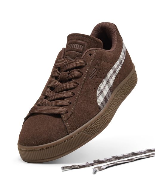 PUMA Brown Suede Patch Sneakers Schuhe