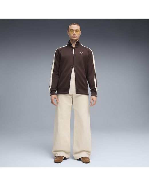 PUMA Brown T7 Track Jacket for men