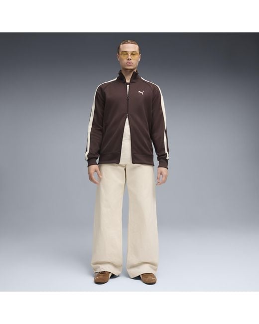 PUMA Brown T7 Track Jacket for men