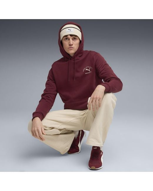 PUMA Class Graphic Hoodie Kleidung, Ruby Shimmer in Red für Herren