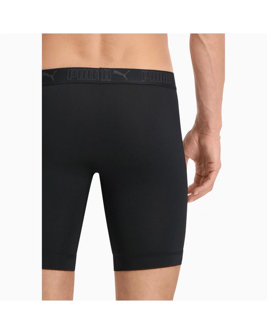 Bóxer Largo Sport De Microfibra Para Hombre (Paquete De 2) Ropa, Negro PUMA de hombre de color Black