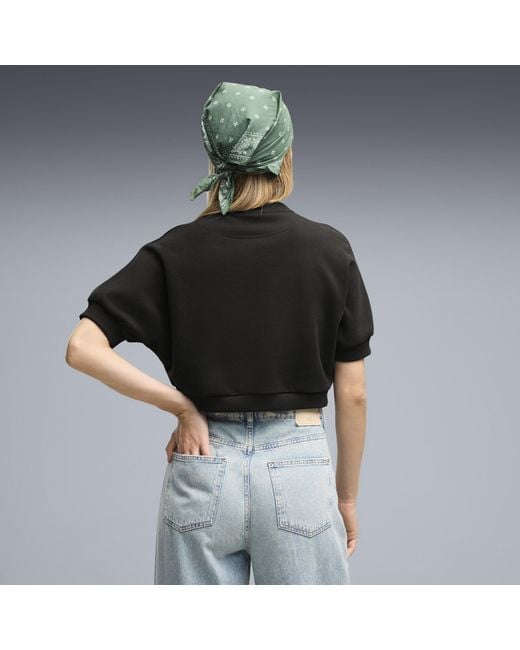 PUMA Black Elevated Essentials Relaxed Sweatshirt