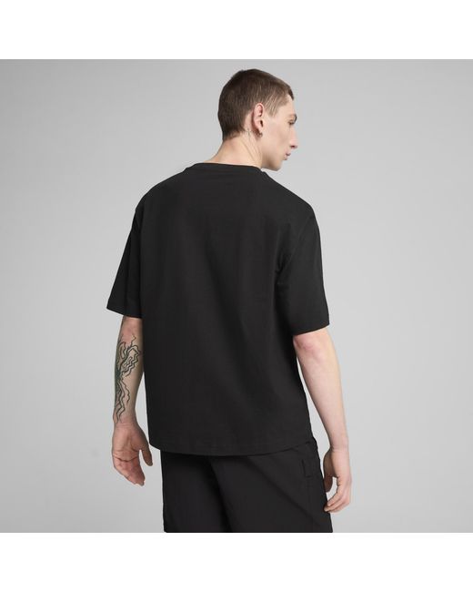 PUMA Black Wardrobe Ess Boxy T-Shirt for men