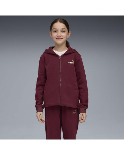 Chándal Con Capucha Metalizado Juvenil, Ropa, Rojo PUMA de color Red