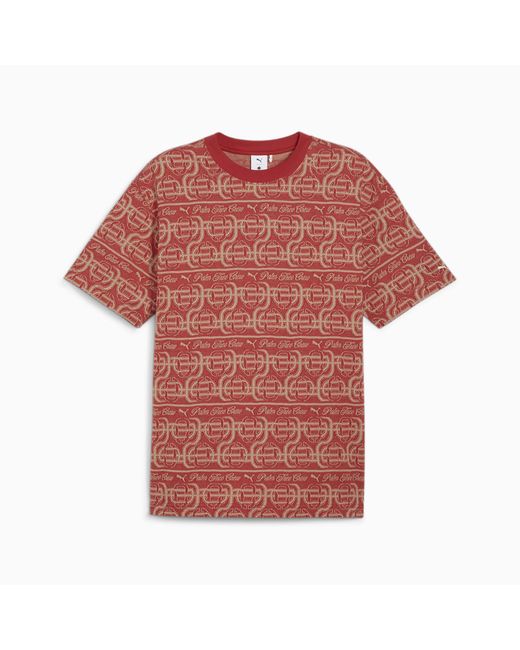 PUMA Red X Palm Tree Crew Striped T-shirt for men