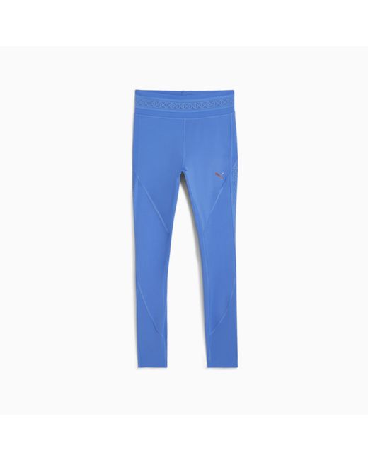 Pantaloni aderenti da training x PAMELA REIF in mesh di PUMA in Blue
