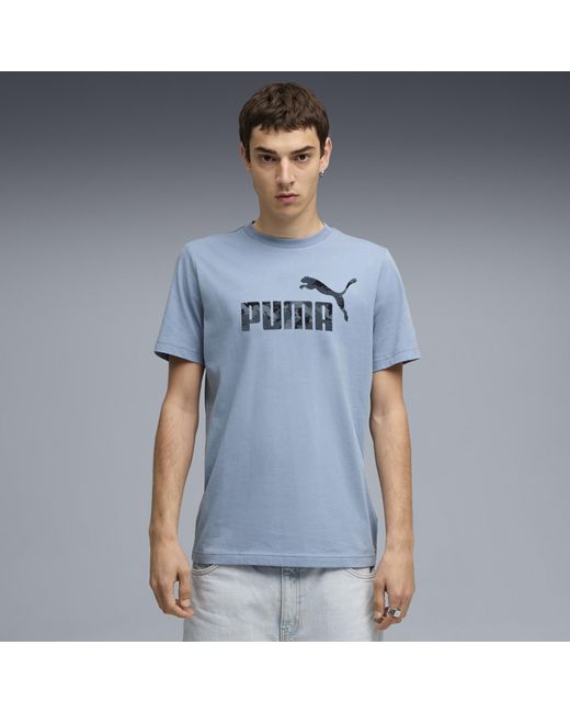 PUMA Essentials Camo T-Shirt Herren, Kleidung, Cool in Blue für Herren
