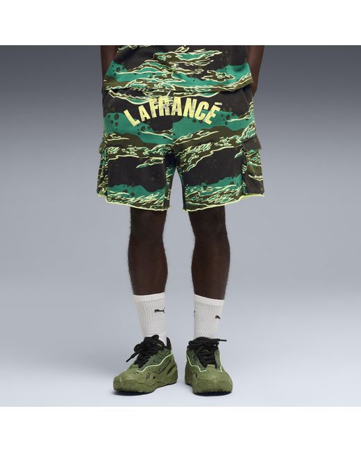 PUMA Green Lafrancé Supply Terry Relaxed Basketball Shorts for men