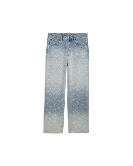 PUMA A$Ap Rocky X Laser Monogram Denim Hose Herren, Faded Denim/Aop in Blue für Herren