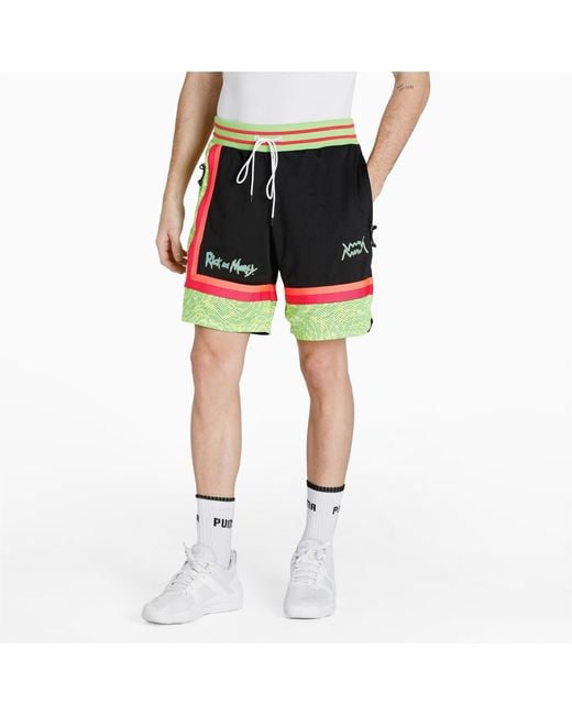 PUMA Black X Rick And Morty Basketball Shorts for men