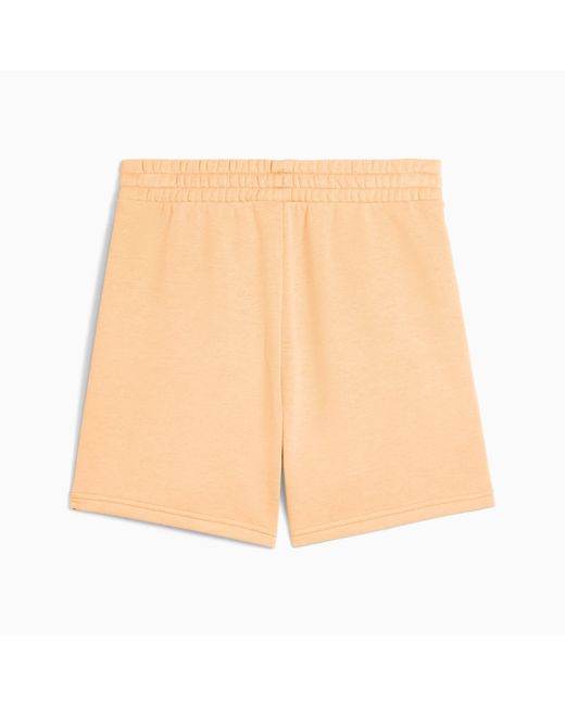 PUMA Ess Small No. 1 Logo Short Met Hoge Taille Voor in het Orange