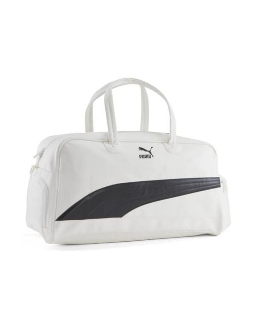 PUMA Heritage Duffle Bag in White | Lyst