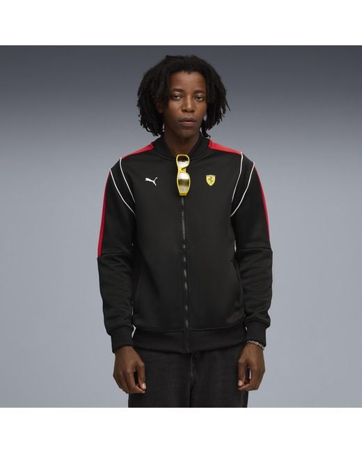 PUMA Black Scuderia Ferrari Mt7 Track Jacket for men
