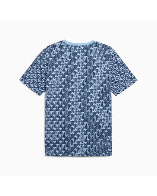 PUMA Manchester City ftblCULTURE T-Shirt mit Allover-Print in Blue für Herren