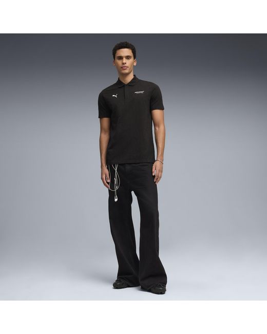 PUMA Black Mclaren Racing Jacquard Polo Shirt for men