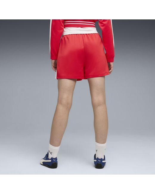 PUMA Red T7 Pintuck 4" Shorts