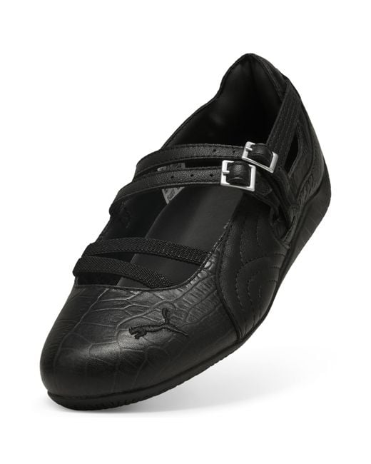 PUMA Black Speedcat Ballet Croc Print Sneakers