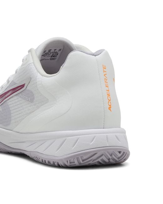 PUMA White Accelerate Turbo 4 Handball Shoes