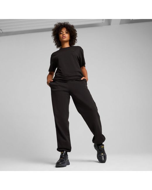 PUMA Essentials Elevated Uniseks T-Shirt Voor in het Black