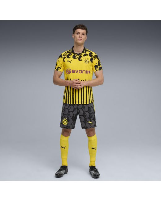 PUMA Kidsuper X Borussia Dortmund Authentic Shirt Voor Zwart/Geel, Maat in het Yellow voor heren