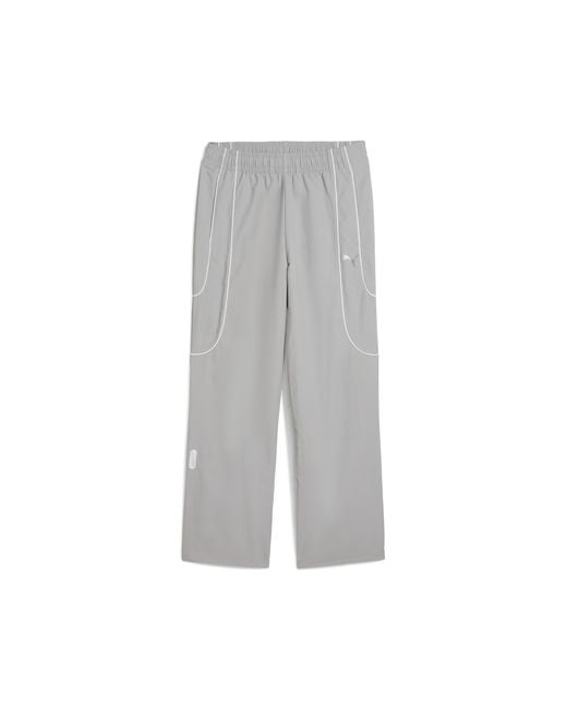 PUMA Tech Relaxed Trainingshose Herren, Echo/Weiß in Gray für Herren