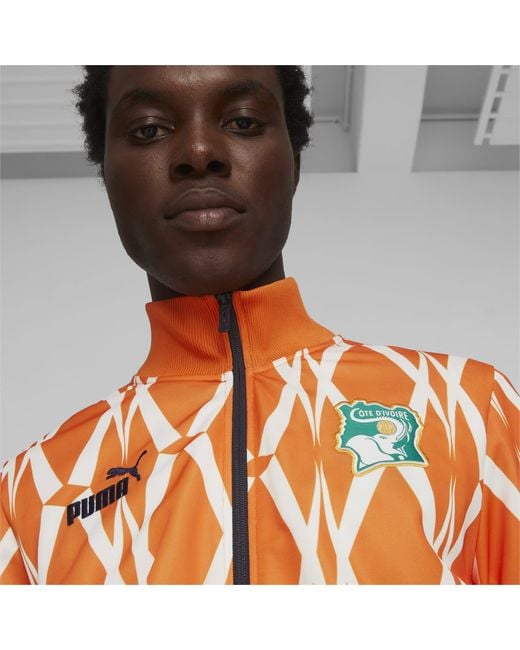 Puma orange track jacket sale