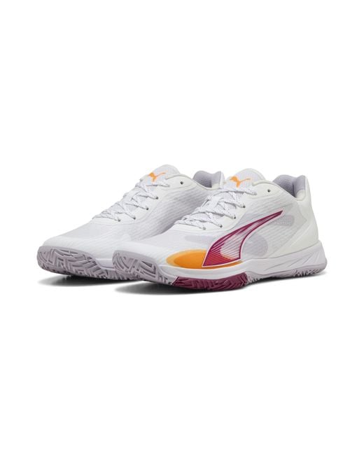 PUMA White Accelerate Turbo 4 Handball Shoes