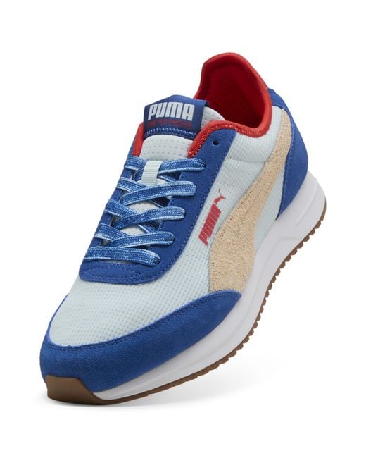 PUMA Blue R78 Lightwind Retro Run Sneakers Schuhe, Clyde Royal/Canvas/Fierce Rot