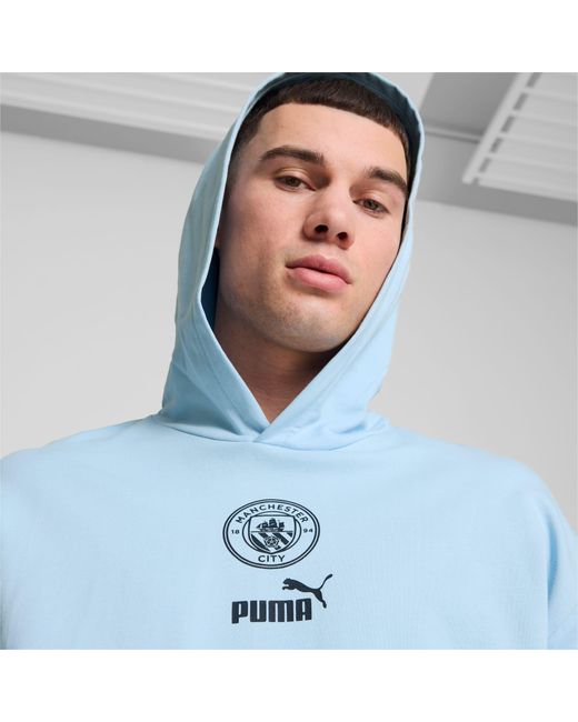 PUMA Blue Manchester City Ftblculture+ Hoodie for men
