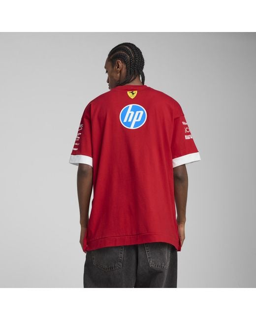 PUMA Red Scuderia Ferrari 2025 Drivers T-Shirt for men