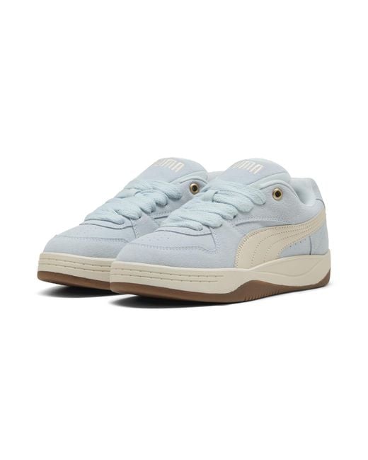 PUMA White Park Luna Suede Sneakers