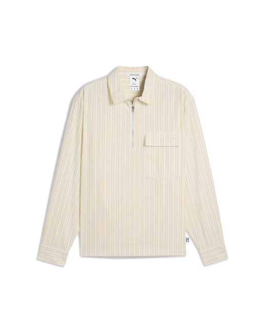 PUMA White Mmq Half-Zip Shirt for men
