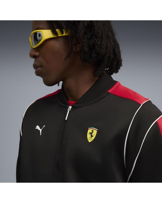 PUMA Black Scuderia Ferrari Mt7 Track Jacket for men