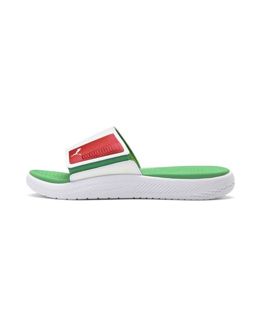 PUMA Green Italy Softride Slides for men