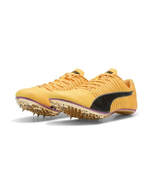 PUMA Yellow Evospeed Brush 6 Track & Field Sprinting Spikes Shoes