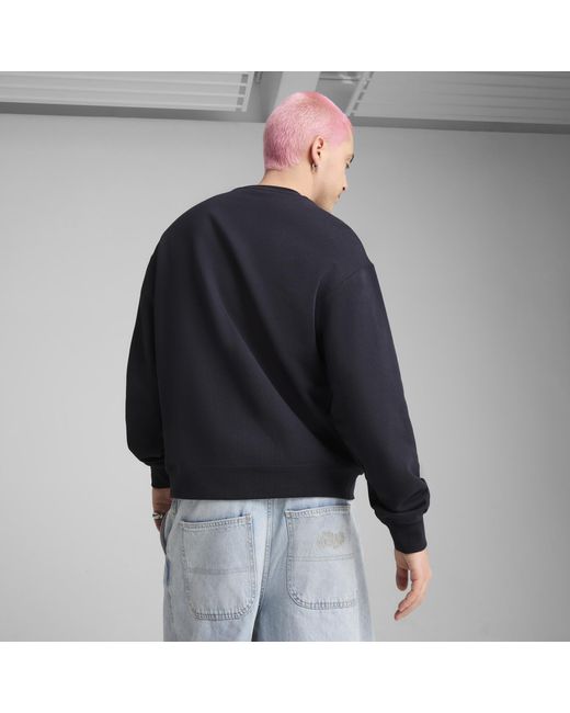 PUMA MMQ Crewneck mit Grafik in Blue für Herren
