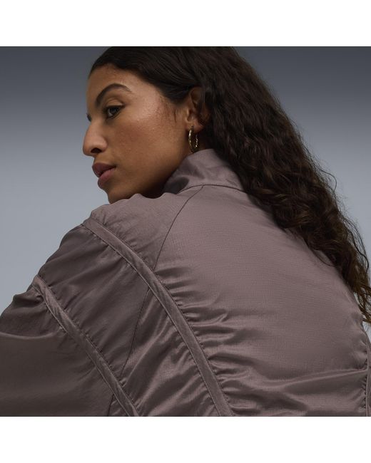 PUMA Dare To Oversized Geweven Jack Voor Maat in het Brown