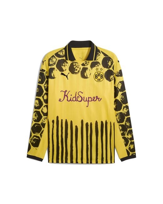 PUMA Kidsuper X Borussia Dortmund Retro Shirt Voor Zwart/Geel, Maat in het Yellow voor heren