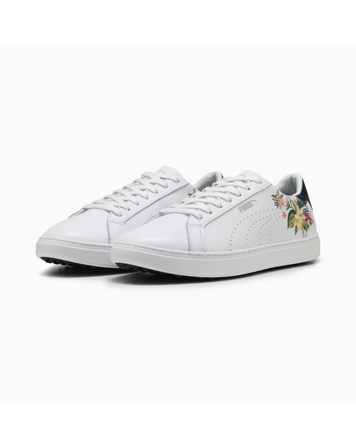 PUMA White X Palm Tree Crew Classic G Golf Shoes Dark for men