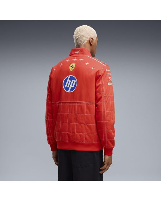 PUMA Red Scuderia Ferrari Hp Replica Special Monza Bomber Jacket for men